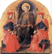 Fra Filippo Lippi, St Lawrence Enthroned with Sts Cosmas and Damian,Other Saints and Donors